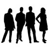 Silhouette of 4 people