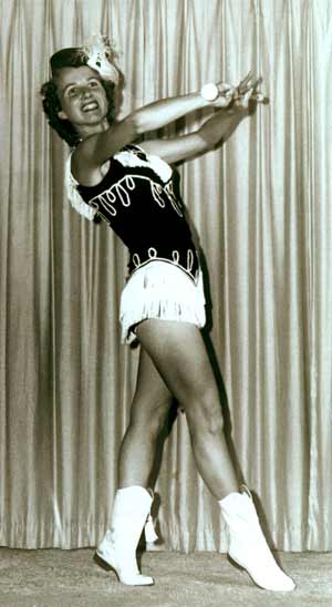 In Twirlers costume 1959