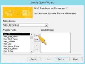 Select some fields