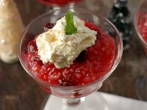 Cranberry Tapioca with Orange-Nutmeg Whipped Cream