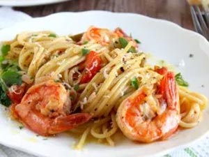 Lemon Spaghetti with Shrimp