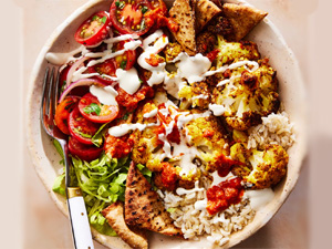 Halal Cart-Style Cauliflower Bowl
