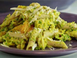 Penne and Roasted Squash with Pumpkin Seed Pesto